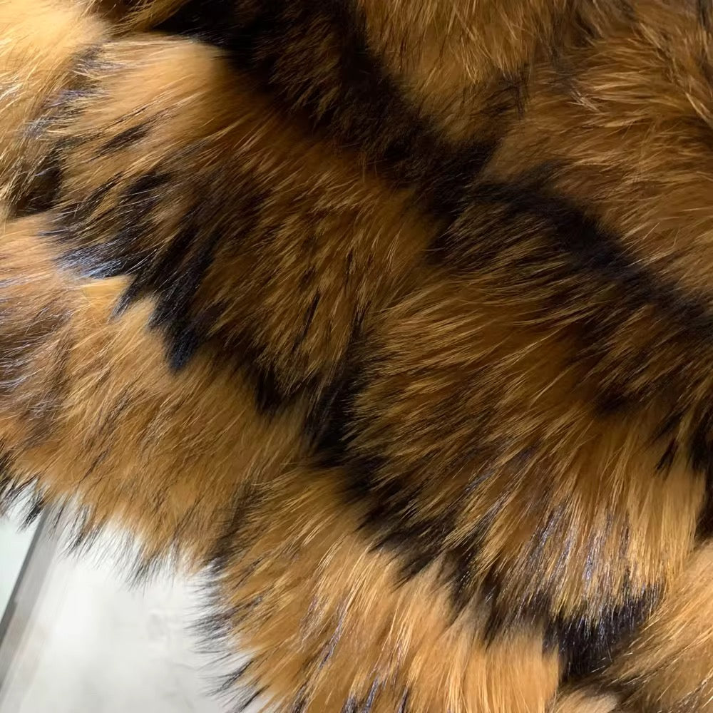 The Vionne — Amber Shadow Fox Hooded Jacket