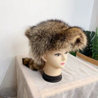 Russian-style Raccoon Fur Cossack Hat
