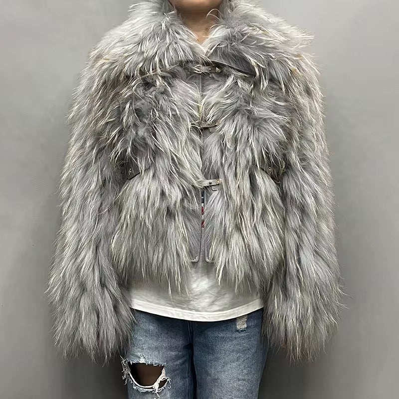 The Aurora Mist — Mongolian Sheep Fur Coat